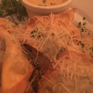 Spinach and Artichoke Wontons