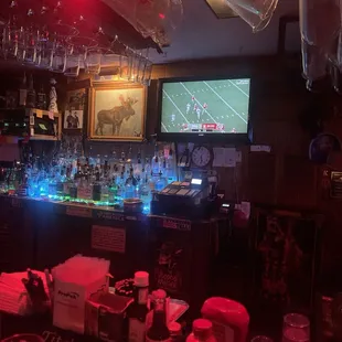 Hanging at the bar on a Saturday night