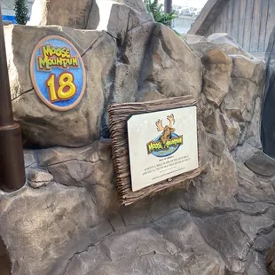 Last hole. I got a hole in one and I got a free game for next time!!!