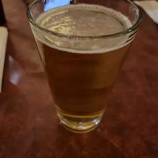a glass of beer