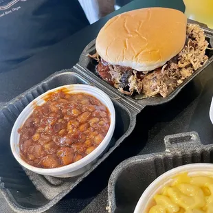 Bbq beans 2 meat combo with brisket and burnt ends