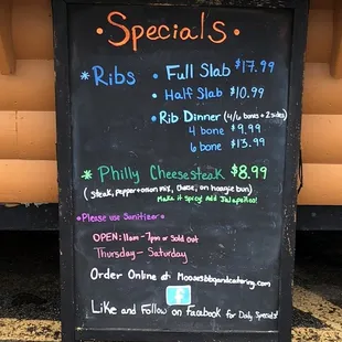 Specials Board