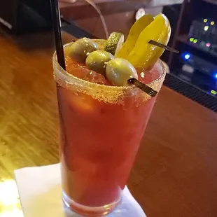 A Bloody Maria....Drink specials every day at The Moose....happy hour every day Mon-Sun 3-7.... @