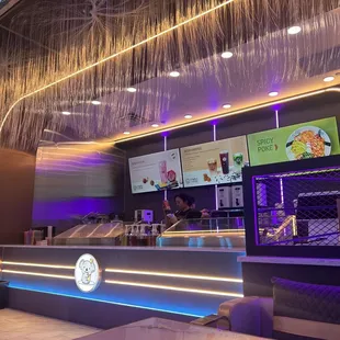 the interior of the restaurant