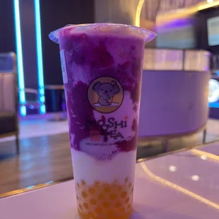 a cup of bubble tea