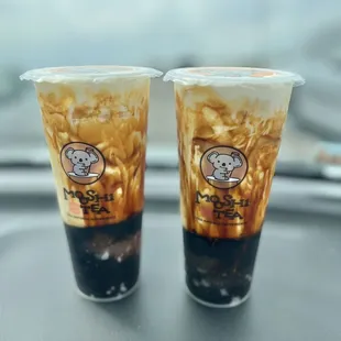two cups of iced coffee