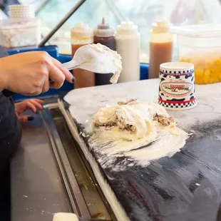 Add in any mix-ins to your ice cream!