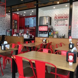 Casual atmosphere with a walk up order experience.