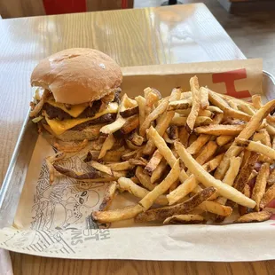 Mooyah special with fries