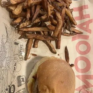 Cali turkey burger and fries