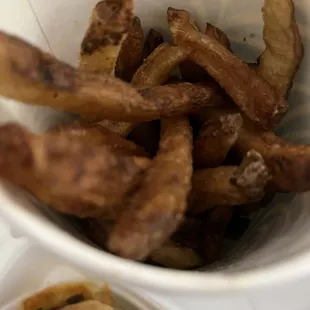 Aaah, these fries! Too salty and floppy today.