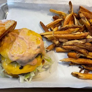 The MDC Burger w/ hand cut fries