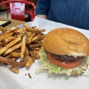 Bacon Cheese Burger with Fries