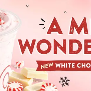 a white chocolate peppermint drink