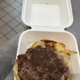 This was the worst Swiss mushroom burger I have ever seen