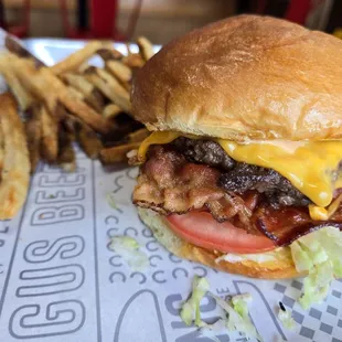 Bacon Cheeseburger Combo single patty.