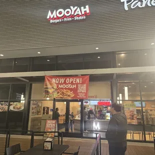 Store front at night