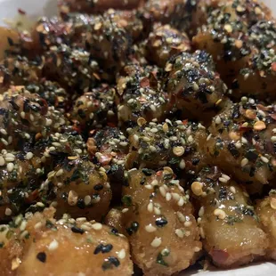 a closeup of a plate of food