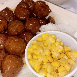 Teri Meatballs &amp; 94block Fries