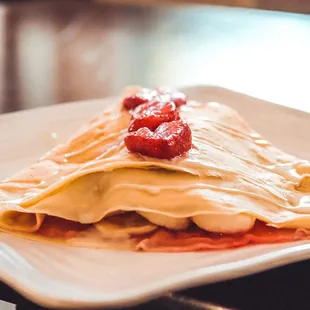 Strawberries and Banana Crepe