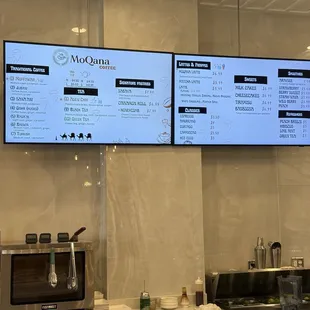 Menu &amp; counter