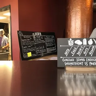 Menu, kitchen and more