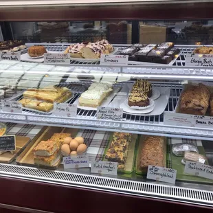 All kind of delectable items, even Almost Elvis  cake with peanut  banana  frosting