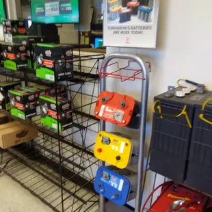 A great variety of batteries in stock.