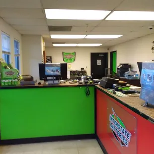 The order and pay counter.