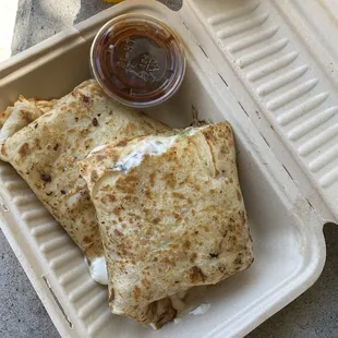 Hearty serving of Super Carnitas Quesadilla