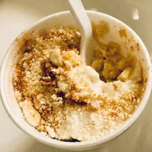 Creamy and cheesy Elote in a cup.