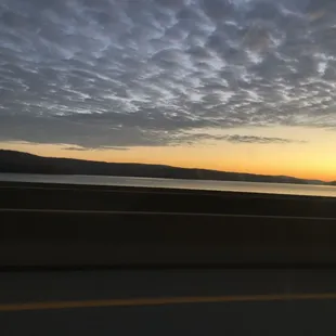 Beautiful sunrise over the lake