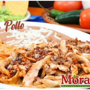 a plate of mexican food