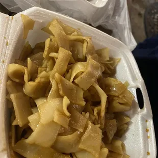 Noddles Orange chicken and rice