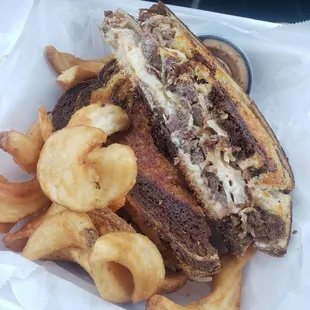 my #Reuben &amp; #fries #yum #ReviewsByRL