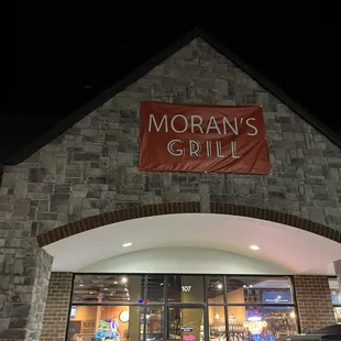 Moran's Grill sign.