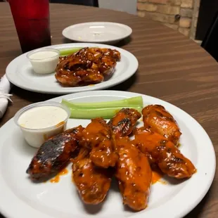 Wings  (charred buff double dipped)