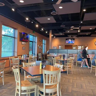More of the dining room area and TVs.