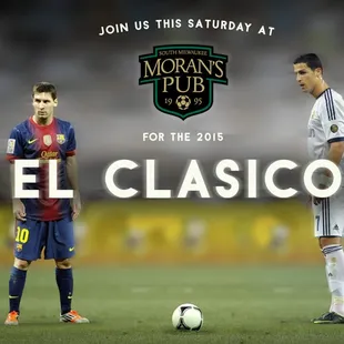 Celebrating El Clasico at Moran's Pub!