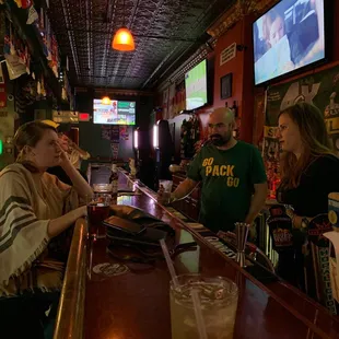 Best service ever.  The bartender Sammy was engaging and knowledgeable. Thankfully she knew her beer and wasn't afraid to bust some balls.