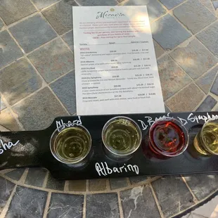 Wine tasting flight