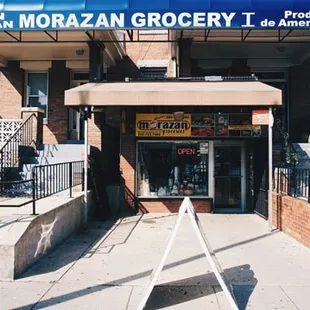 the entrance to the store