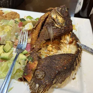 Overcooked fish. Unripe vegetables. Poor service. :-(
