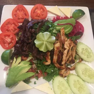 Chicken and steak salad
