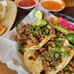 Carne asada tacos.