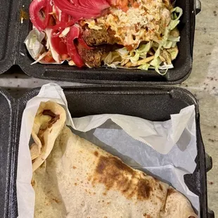 Baleada #5 + Pollo con Tajadas de Platano Verde (via Uber Eats)
