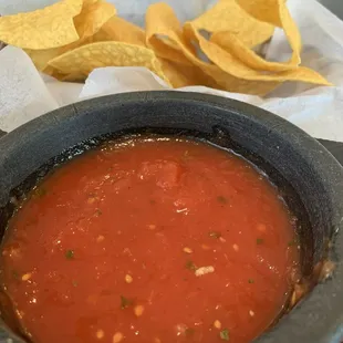Salsa and chips
