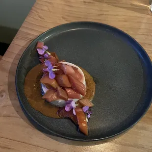 Black Trumpet Mushroom Panna Cotta