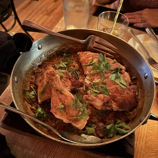 Roasted chicken with rice