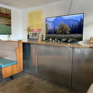 a large flat screen tv